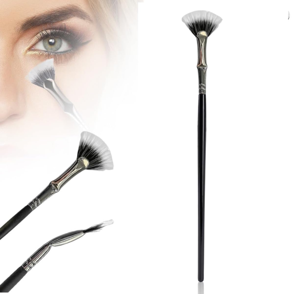 MAYCREATE Eyebrow Brush, Folding Angle Scalloped Lash Brush, Mascara Fan Brush for Upper Lower Eye Lash, Multifunctional Angled Fan Shaped Eyelash Brush Lash Wand Brush Makeup Tool MAYCREATE Eyebrow Brush, Folding Angle Scalloped Lash Brush, Mascara Fan Brush for Upper Lower Eye Lash, Multifunctional Angled Fan Shaped Eyelash Brush Lash Wand Brush Makeup Tool
